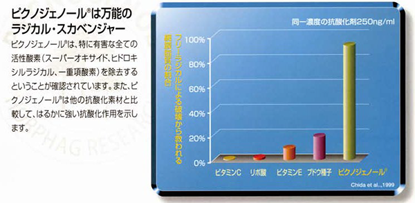 ピクノジェノールの抗酸化力